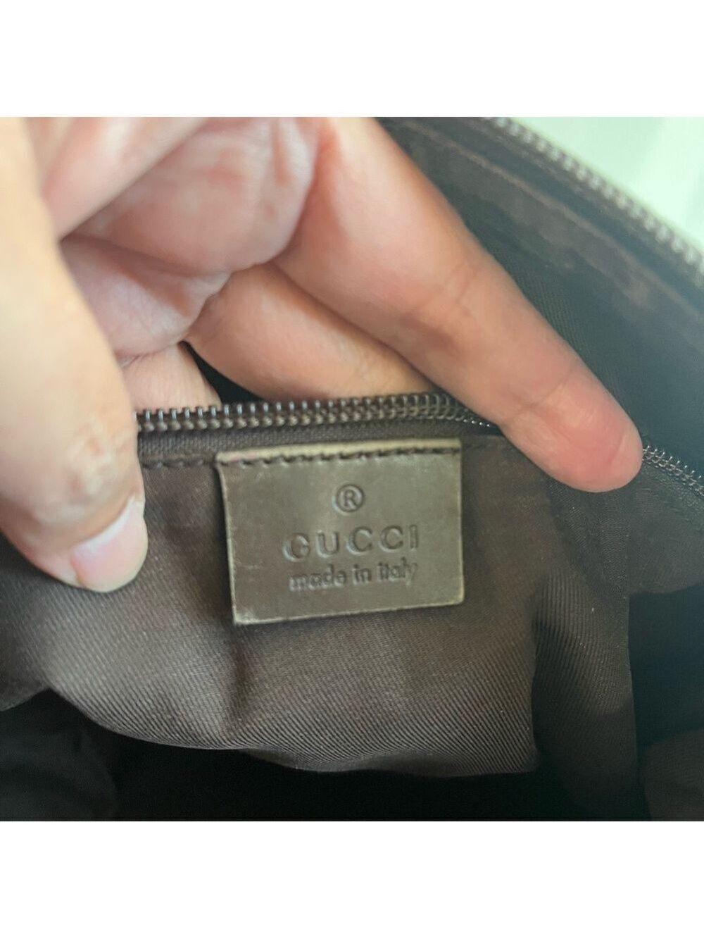 GUCCI MONOGRAM BROWN MESSENGER SLING BAG - Picture 13 of 16